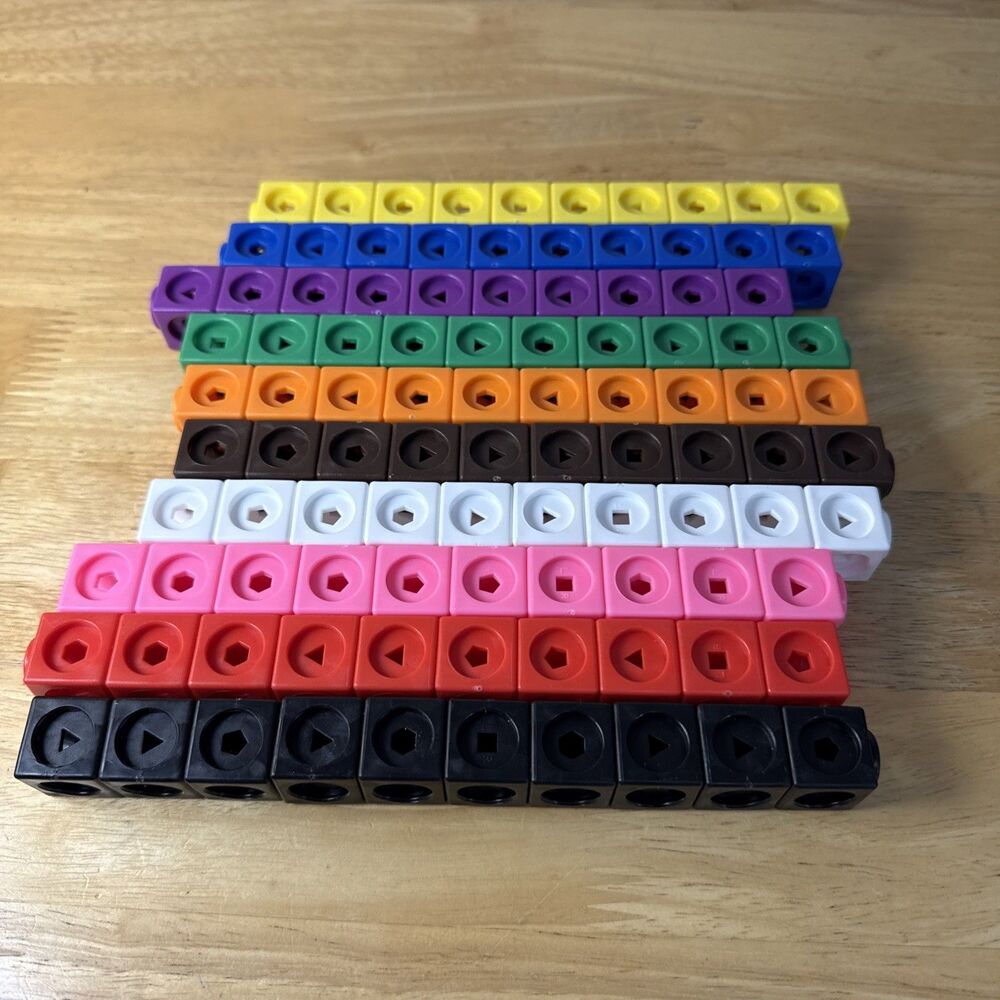 100 MathLink Cubes Set - Ages 5+ STEM Educational Toy for Creative Learning - Picture 6 of 7